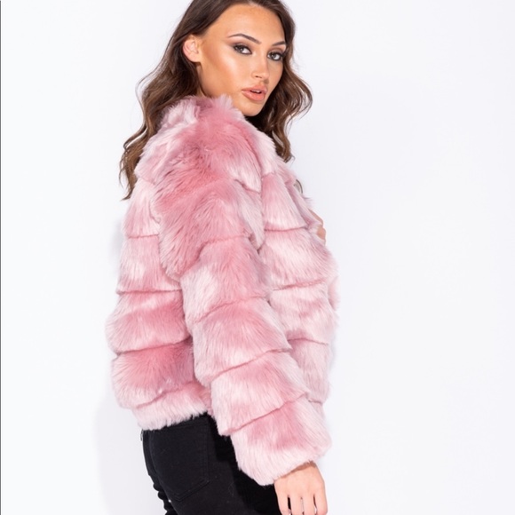 Pink Faux Fur Jacket - Picture 5 of 8